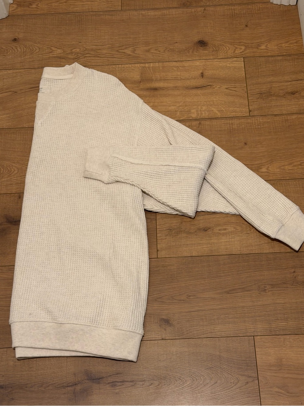 Size XL - Aerie Crewneck Waffle Knit Sweater - Cream